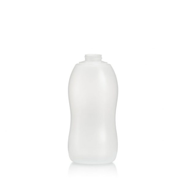 squeezable plastic bottle for food