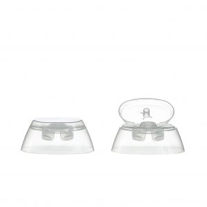 clear oval plastic cap