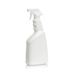 1 Litre white plastic trigger sprayer bottle