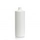 1 Litre white plastic cylinder bottle
