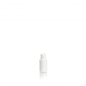 small white plastic cylinder bottle, 15ml, HDPE