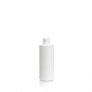 180ml white plastic cylinder bottle HDPE