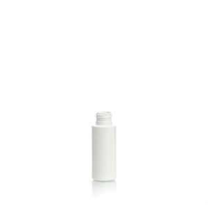 60ml white plastic cylinder bottle, HDPE