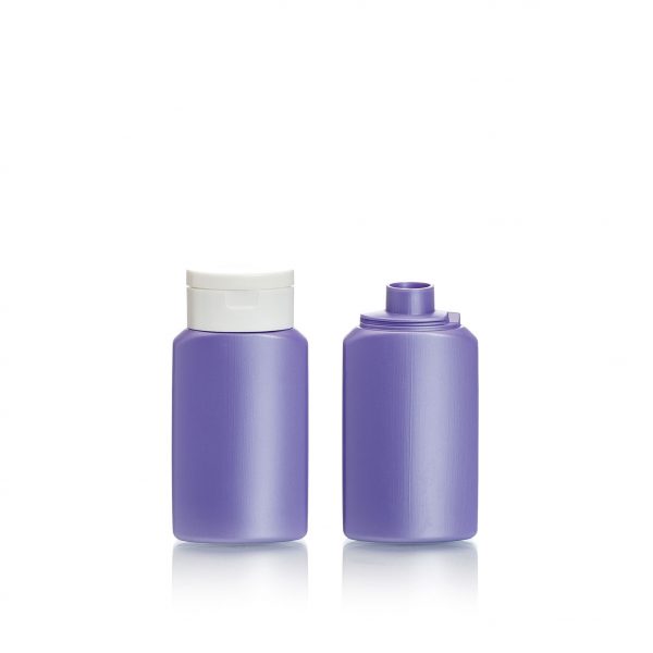 small plastic bottle for cosmetic use, 60ml (2oz.) HDPE